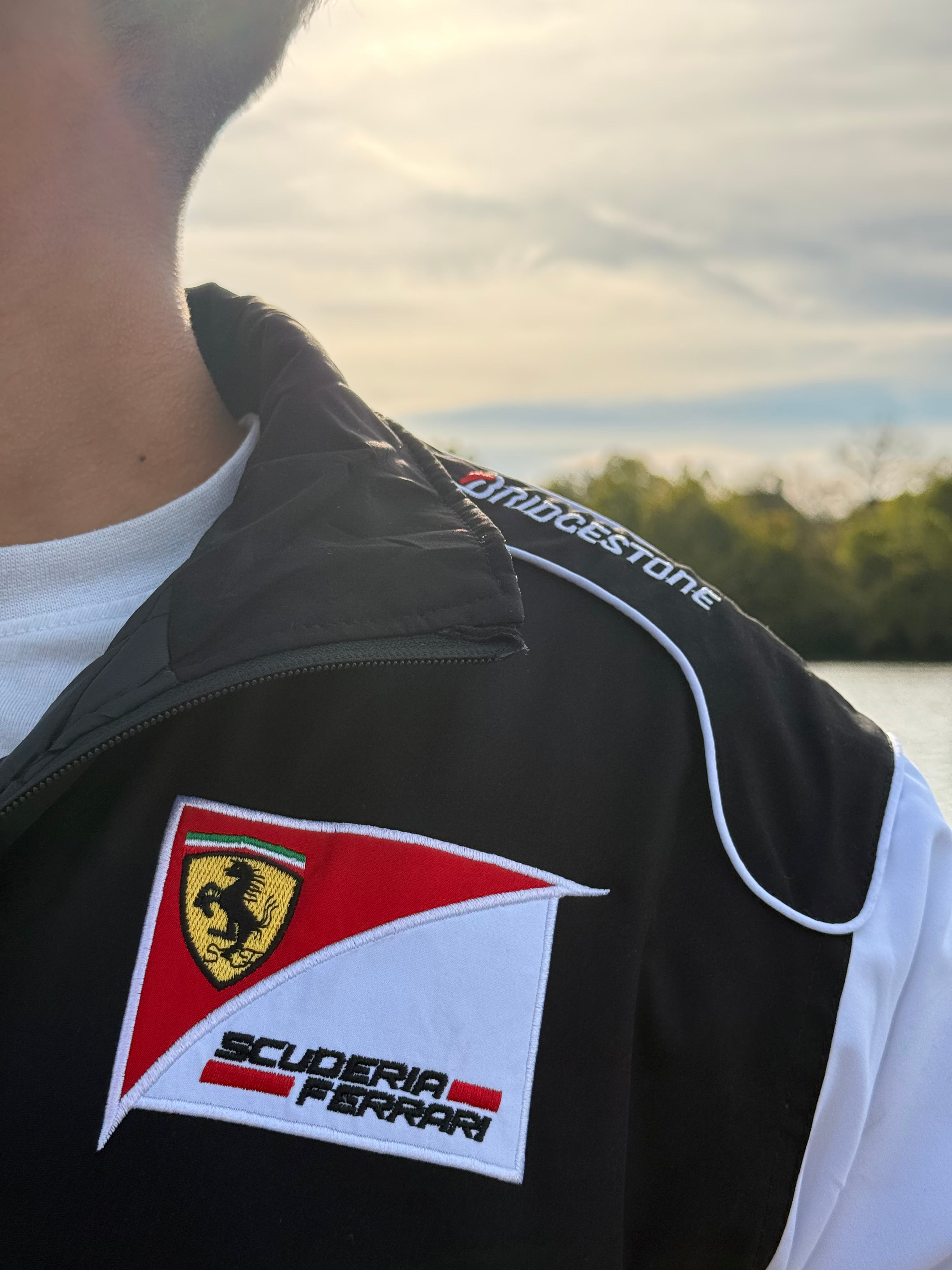 Ferrari Scuderia Racing Jacket – White, Red & Black Edition